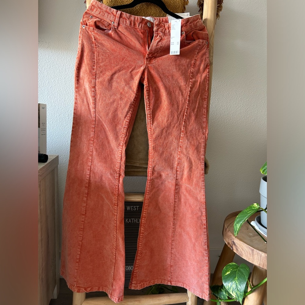 UO BDG Burnt Orange Corduroy Flare Pants